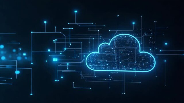 Innovative cloud API integration solution enabling seamless connectivity between applications robust data exchange and efficient digital service orchestration for enterprises. in  Photo Stock  Concept