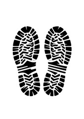 vector illustration of a pair of footprint