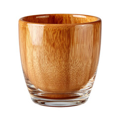 Natural Wooden Bowl | Handcrafted Bamboo Kitchenware on White Background