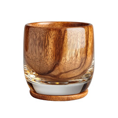 Natural Wooden Bowl | Handcrafted Bamboo Kitchenware on White Background