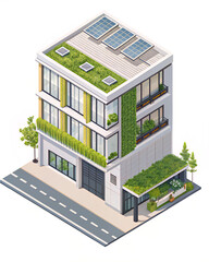 Fototapeta premium isometric view of a residential building. Isometric view