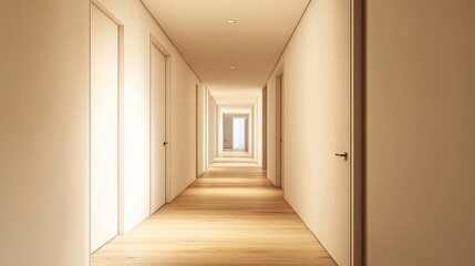 Fototapeta premium Empty, bright hallway