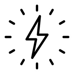 thunderbolt line icon