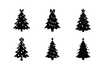 Obraz premium set of christmas trees
