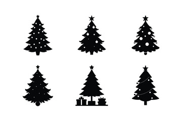 Obraz premium set of christmas trees