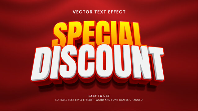 special discount editable text effect