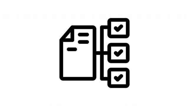 project management minimalist stroke animation