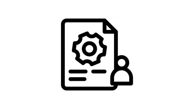project management minimalist stroke animation