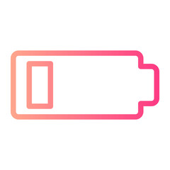 low battery level gradient icon