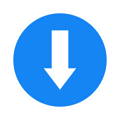Blue download icon illustration