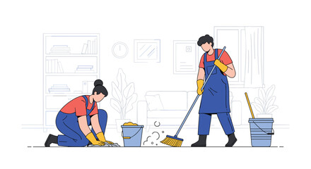 Obraz premium Professional Cleaning Services for a Spotless and Hygienic Home and Office Environment