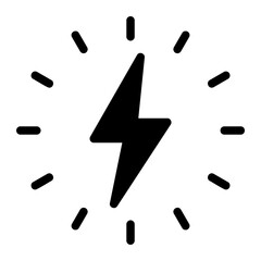 thunderbolt glyph icon