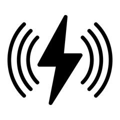 wireless charging glyph icon