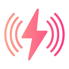 wireless charging gradient icon