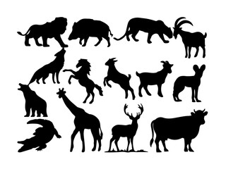 Wild Animal Silhouettes Collection