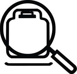 Airport Luggage Scan: Modern Vector Icon Illustration