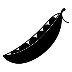 green peas silhouette vector illustration