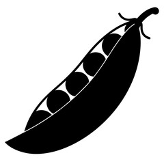 green peas silhouette vector illustration