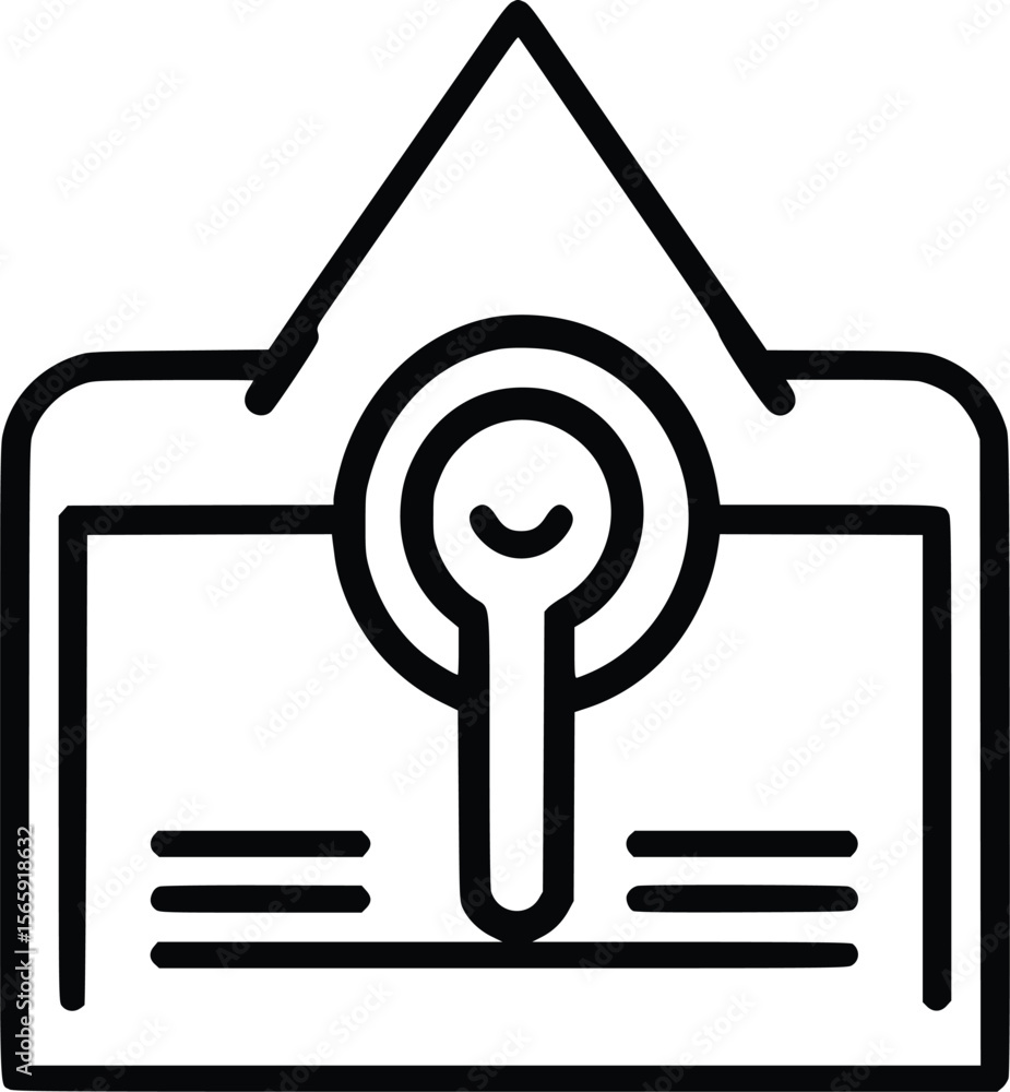 Poster modern vector keycard access graphic design element