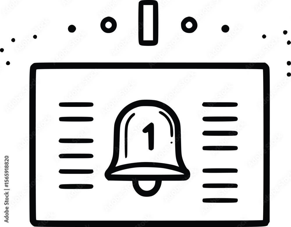 Poster one new notification vector icon: modern app interface design