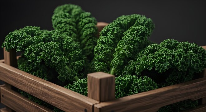 Hyper-realistic image of fresh herbs like parsley