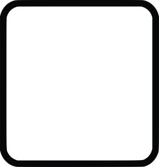 Bold Black Rounded Square Vector Frame, Minimalist Design