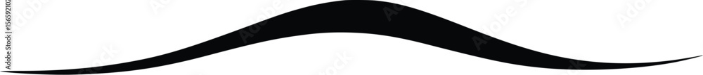 Poster abstract elegant black vector curve, stylish minimalist design element.