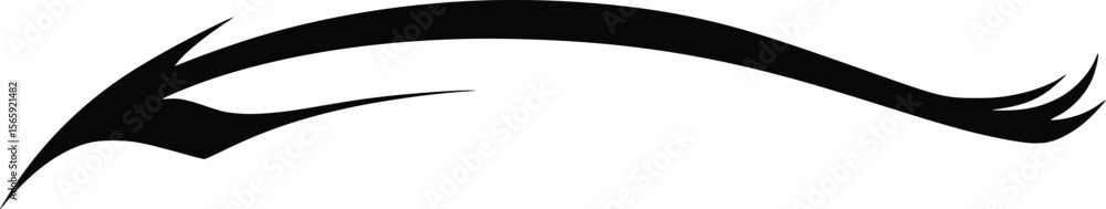 Poster abstract vector swoosh design element: elegant, dynamic, black curve