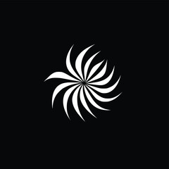 Obraz premium Abstract vector swirl design; elegant, minimalist, dark style.