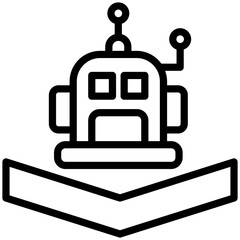 Robotics icon for digital finance, business, website, application, printing, document, poster design, etc