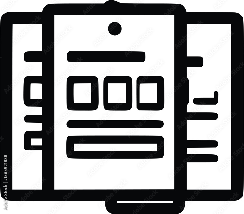 Aufkleber modern vector app ui design: responsive mobile form elements