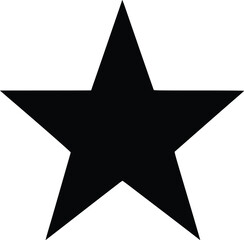 Bold Black Star Vector Graphic: Simple, Minimalist Design Element