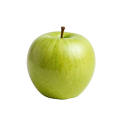 Fresh green apple on white background for healthy lifestyle  