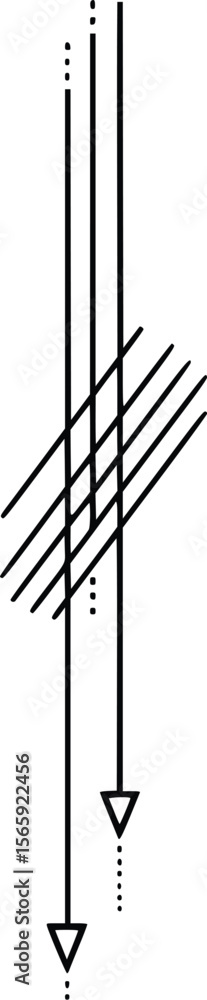 Poster abstract minimalist vector arrows: geometric design element