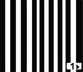 Obraz premium Abstract vector barcode design; simple, bold, black, graphic.