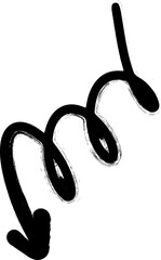 Collection of arrows in brush stroke