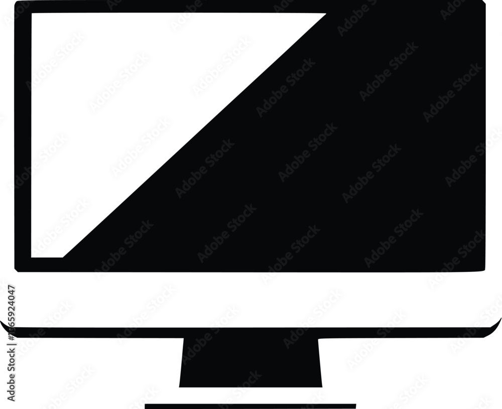 Aufkleber abstract vector desktop monitor: diagonal split screen design