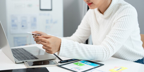 Website designer, Creative planning phone app development template layout framework wireframe...