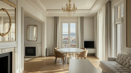 Elegant Parisian apartment interior
