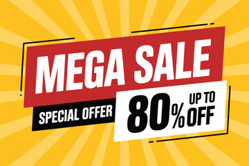 Fototapeta premium Find mega sale event up to eighty percent off special offer limited time discount promotion now for best deals