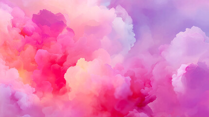 Dreamy abstract cloudscape with vibrant pink, purple, and white tones. Ideal for backgrounds, digital art, and creative design projects.
