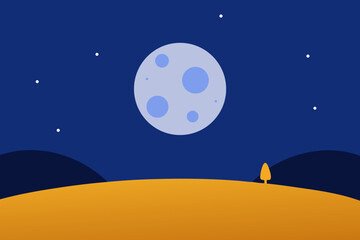 Fototapeta premium A Simple Graphic Depiction Of Basic Moonscapes For A Clean And Minimalist Space Icon