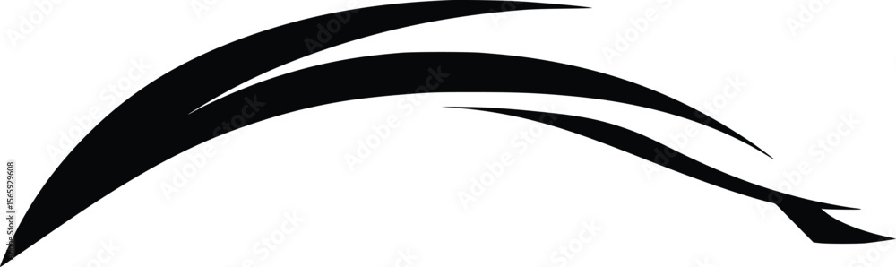 Poster abstract vector curved lines: elegant, dynamic design element.