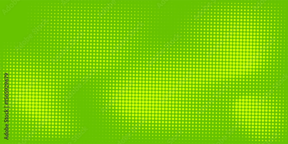 Poster dots halftone yellow green color pattern gradient texture background.