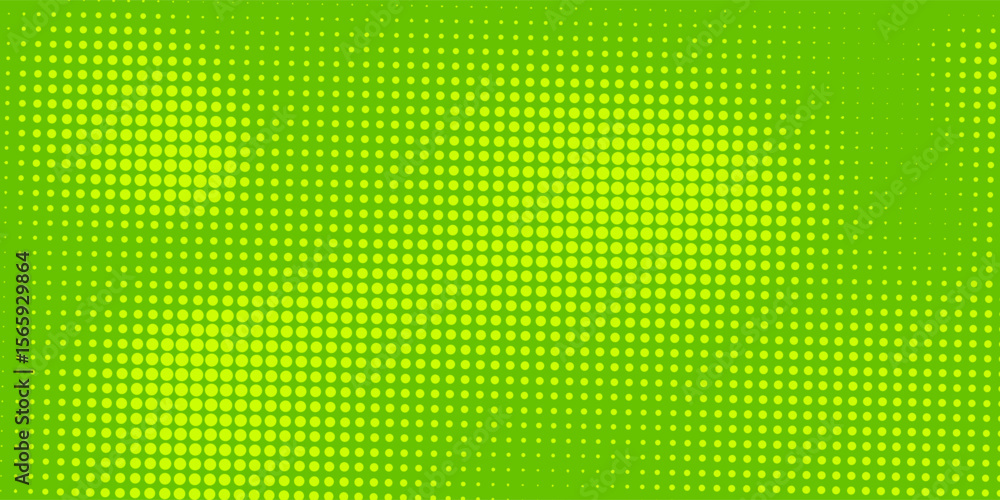 Poster dots halftone yellow green color pattern gradient texture background.