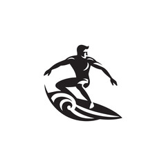silhouette of a person surfing