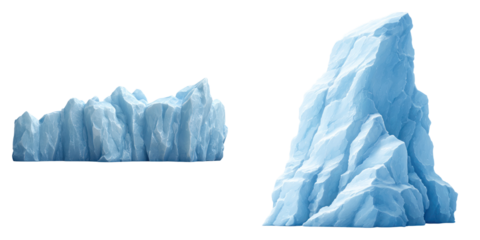 Iceberg cliff icy glacier natural structure with majestic height and cold blue texture