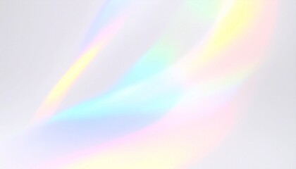Obraz premium Soft Pastel Holographic Gradient Background with Rainbow Light Reflections 