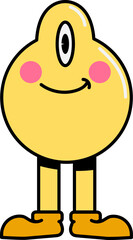 Cute Doodle Retro Character Illustration