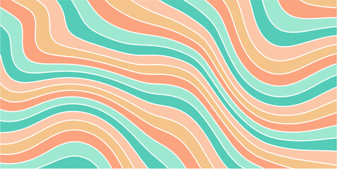 Pastel wavy and colorful geometric background. Wavy and colorful line pattern background